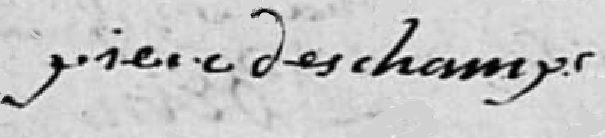 Signature Pierre Deschamps